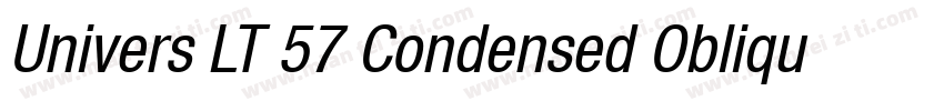 Univers LT 57 Condensed Oblique字体转换